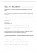 TCEQ Class C Water Operator License exam 2023 with 100&percnt; correct answers