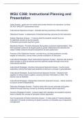 WGU C368&colon; Instructional Planning and Presentation