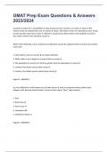 GMAT Prep Exam Questions & Answers 2023&sol;2024