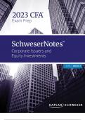 SCHWESERNOTES™ 2023 LEVEL I CFA® BOOK 3 CORPORATE ISSUERS AND EQUITY INVESTMENTS 