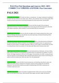 PALS Post Test Questions and Answers 2023&period; 100&percnt; CORRECT & VERIFIED ANSWERS&period; Pass Guarantee
