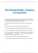 ATI Mental Health - Chapters 1-32 questions proctored 