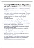 MedBridge OCS Practice Exam 1&vert;60 Questions with answers 2023-2024