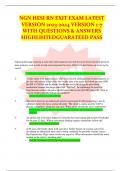 NGN HESI RN EXIT EXAM LATEST VERSION 2023-2024 VERSION 1-7 WITH QUESTIONS & ANSWERS HIGHLIHTED GUARATEED PASS