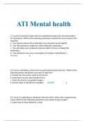 ATI Mental health 2023/2024