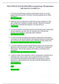 PALS FINAL EXAM 2022&sol;2023 Actual Exam &lpar;50 Questions and Answers Graded A&plus;&rpar;