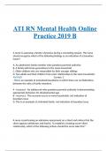 ATI RN Mental Health Online Practice 2019 B