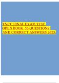 TNCC FINAL EXAM TEST OPEN BOOK 50 QUESTIONS AND CORRECT ANSWERS 2023&period;
