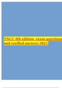 TNCC 8th edition exam questions and verified answers 2023.