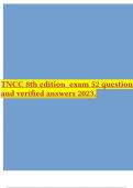 TNCC 8th edition exam 52 questions and verified answers 2023.