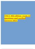 TNCC 8th edition exam 43 questions and verified answers 2023.