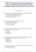 NR302 Final Comprehensive Exam Questions and  Answers / NR 302 Final Exam Latest 2023-2024 Chamberlain College of Nursing |100% Correct Q & A