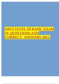 ASNT LEVEL III BASIC EXAM 70 QUESTIONS AND CORRECT ANSWERS 2023