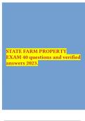 STATE FARM PROPERTY EXAM 40 questions and verified answers 2023.