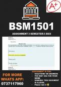 BSM1501 Assignment 3 Semester 2 2023 (Answers)