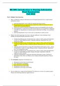 NR 599&colon; Introduction to Nursing Informatics  Final Examination Fall 2023