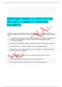 NRNP 6645 (WEEK 11) FINAL EXAM  2023 100% CORRECT ANSWERS GRADED A
