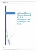 NURS 5002: Advanced Practice Nursing: Essentials for Role Development 4th Edition Joel Test Bank