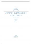 ATI TEAS 7 QUESTION BANK 100% CORRECT