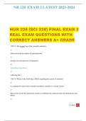 NUR 228 [SCI 228] FINAL EXAM 2 REAL EXAM QUESTIONS WITH CORRECT ANSWERS A+ GRADE 