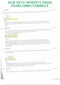 NUR 2571&sol; NUR2571 FINAL EXAM Questions and Answers &lpar;100&percnt; CORRECT&rpar;