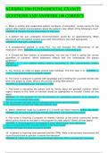 NURSING 106>FUNDAMENTAL EXAM P2 QUESTIONS AND ANSWERS 100 CORRECT&period;