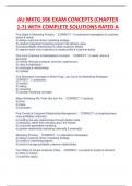 AU MKTG 396 EXAM CONCEPTS &lpar;CHAPTER  1-7&rpar; WITH COMPLETE SOLUTIONS RATED A