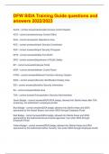 DFW SIDA Training Guide questions and answers 2022&sol;2023 