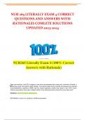 NUR 265 LITERALLY EXAM 4 CORRECT QUESTIONS AND ANSWERS WITH RATIONALES COMLETE SOLUTIONS UPDATED 2023-2024