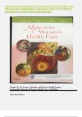 TEST BANK FOR MATERNITY & WOMEN&rsquo;S HEALTH CARE&comma; 11TH EDITION BY LOWDERMILK  WITH QUESTIONS AND CORRECT ANSWERS&vert;ALL CHAPTERS AVAILABLE 2023