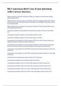 BLS American Red Cross Exam Questions with Correct Answers&period;