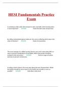 HESI Fundamentals Practice Exam