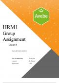 Essay Human Resource Management &lpar;IHRM1&rpar; &lpar;IBVB17HRM1C&rpar; 