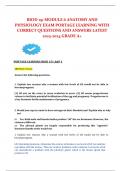 BIOD 151 MODULE 6 ANATOMY AND PHYSIOLOGY EXAM PORTAGE LEARNING WITH CORRECT QUESTIONS AND ANSWERS LATEST 2023-2024 GRADE A&plus;