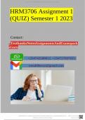 HRM3706 Assignment 1 (COMPLETE ANSWERS) Semester 2 2023