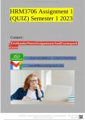 HRM3706 Assignment 1 &lpar;COMPLETE ANSWERS&rpar; Semester 2 2023