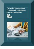 BAFMP 1- Financial Management second semester assignment for first year students
