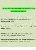 WGU C165 Integrated Physical Sciences Exam Questions and Answers Verified Answers Attained Grade A&plus;