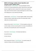 BIOD 121 Portage module 5 Exam Questions and Answers &lpar;Latest Update 2023&rpar;