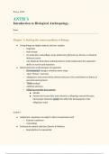 ANTH 5 intro to biological anthropology class notes & final study guide
