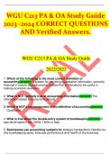 WGU C213 PA & OA Study Guide 2023 -2024 CORRECT QUESTIONS AND Verified Answers&period;