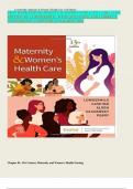 TEST BANK FOR MATERNITY & WOMEN’S HEALTH CARE, 13TH EDITION BY LOWDERMILK  WITH QUESTIONS AND CORRECT ANSWERS|ALL CHAPTERS AVAILABLE 2023