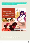 TEST BANK FOR MATERNITY & WOMEN&rsquo;S HEALTH CARE&comma; 13TH EDITION BY LOWDERMILK  WITH QUESTIONS AND CORRECT ANSWERS&vert;ALL CHAPTERS AVAILABLE 2023
