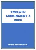 TMN3702 ASSIGNMENT 3 2023