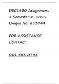 DSC Assignment 4 Semester 2 2023