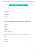 Pipefitter Apprentice Exam &vert; 2023 &vert; Questions with 100&percnt; Correct Answers &vert; Updated & Verified