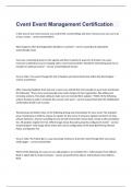 Cvent Certification exam 2023 with 100&percnt; correct answers