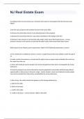 nj real estate exam 2023 with 100&percnt; correct answers