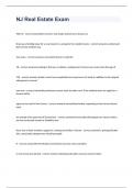 nj real estate exam 2023 with 100&percnt; correct answers