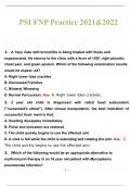 PSI FNP Practice 2021&2022 Questions with all the correct answers